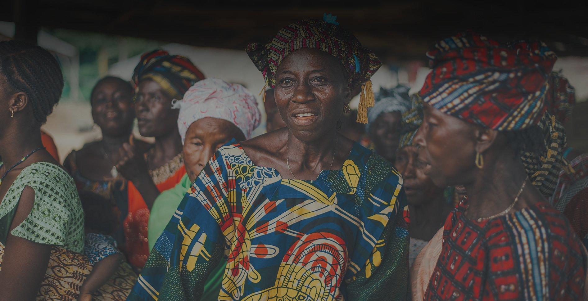 A group of people standing next to each other.